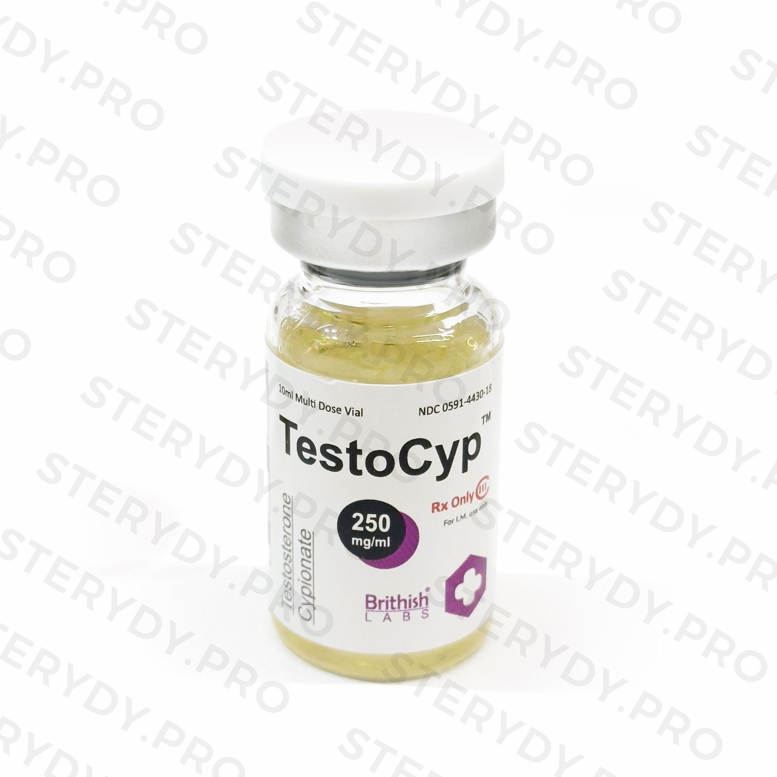 TESTOSTERONE CYPIONATE 250MG/1ML BRITISH LABS - obrazek 2